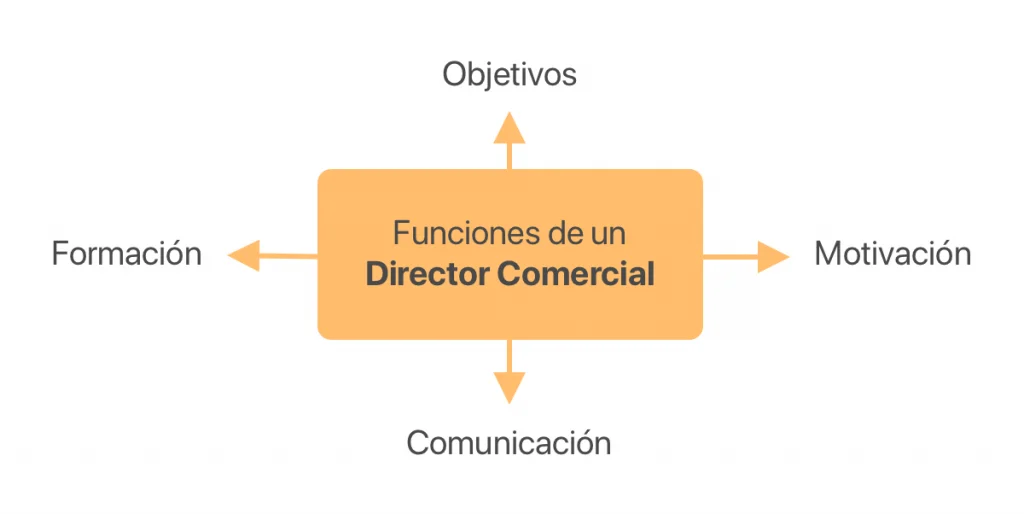 Cuatro funciones de un Director Comercial.