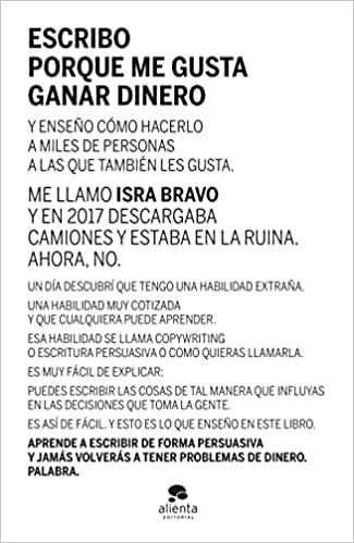 Portada libro "Escribo porque me gusta ganar dinero" de Israel Bravo.