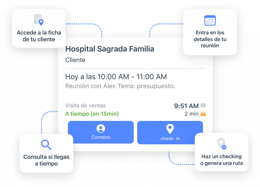 Widget con información contextual en el CRM para empresas de ForceManager