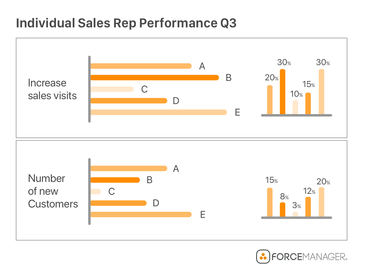 individual sales rep performance chart